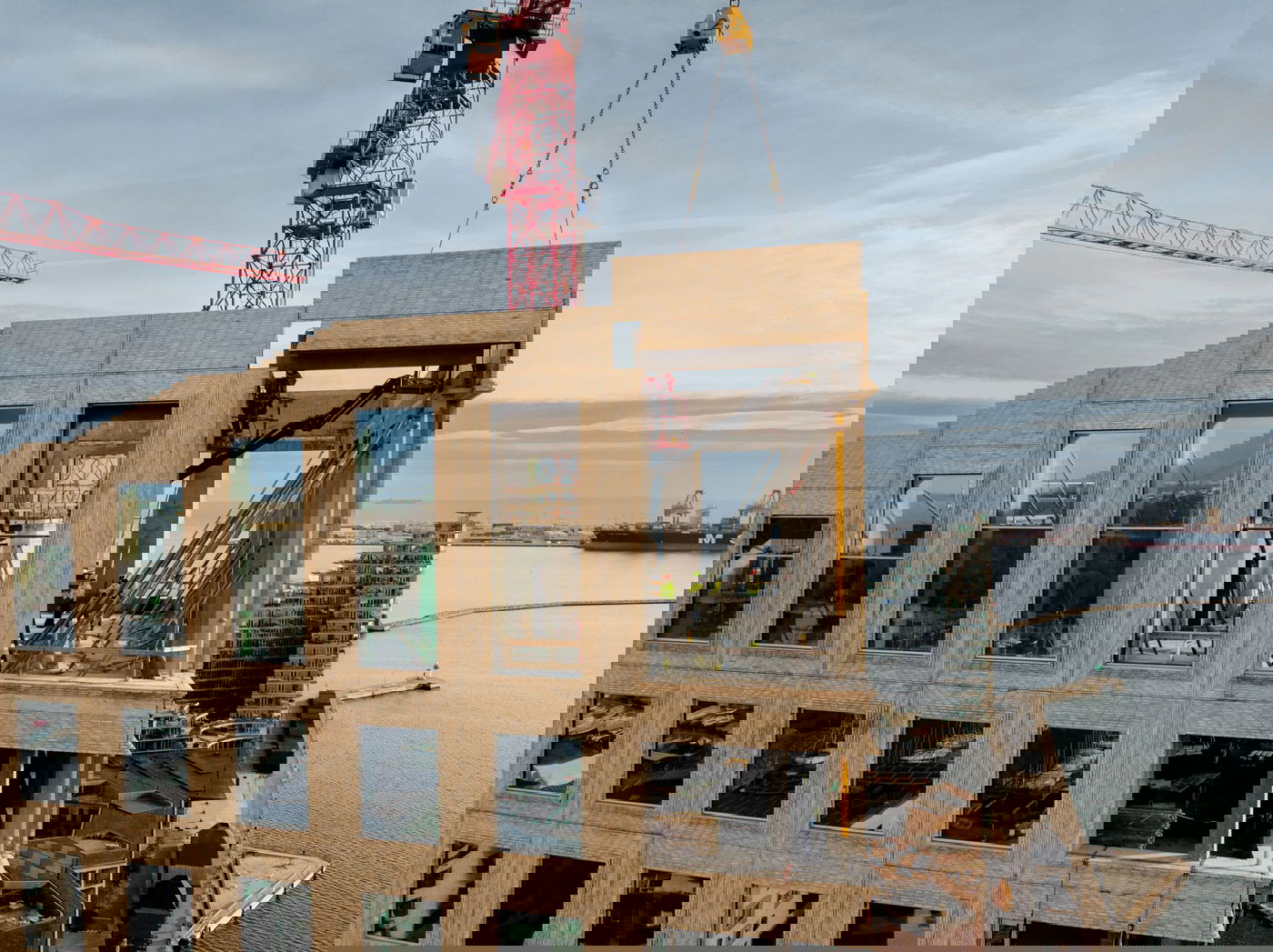 CONSTRUCTION OF IRMAHUS REACHES ITS HIGHEST POINT IN AARHUS | Bjarke Ingels Group