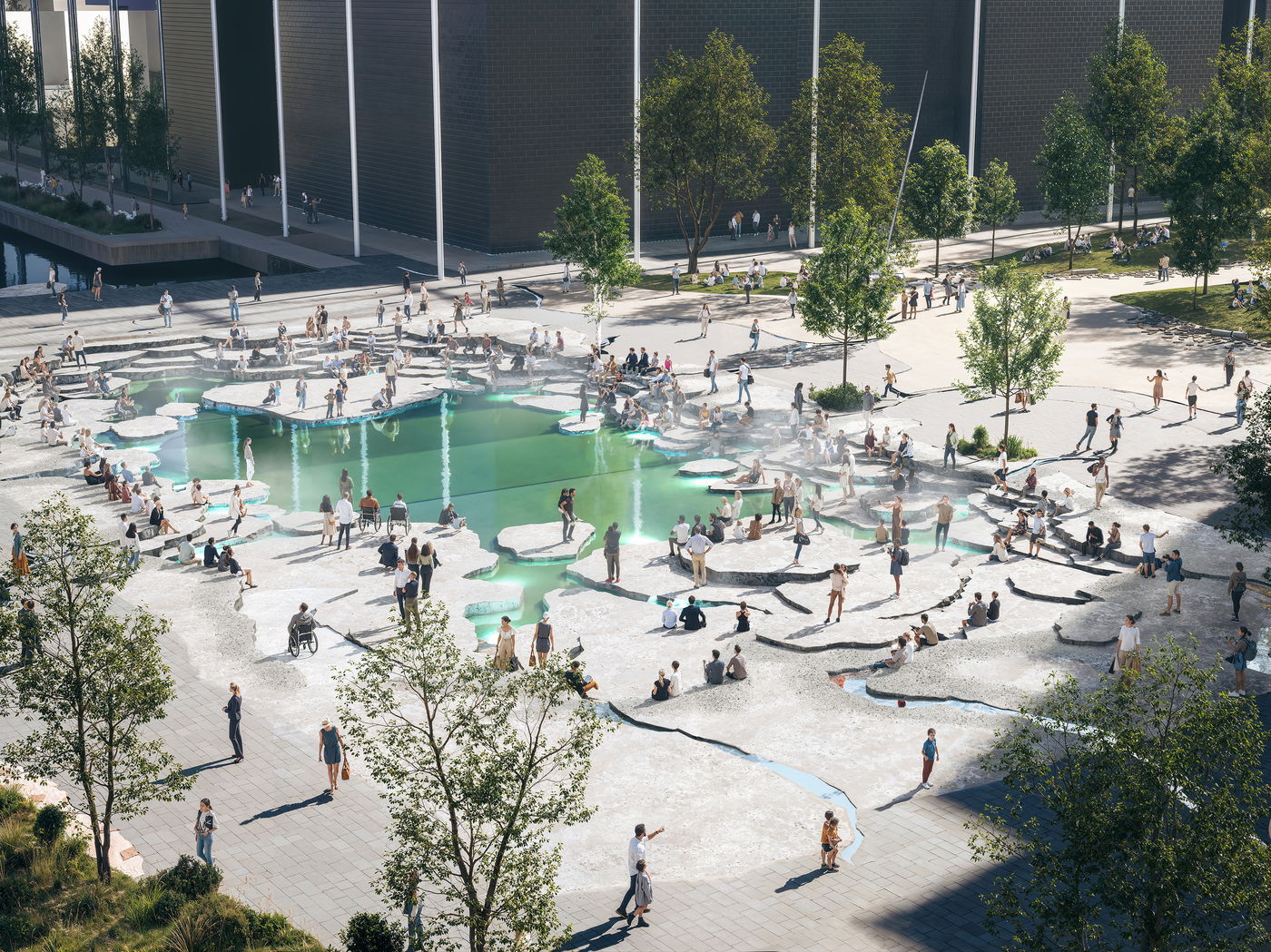 BIG TO TRANSFORM ØRESTAD’S URBAN SPACES INTO A UNIFIED LANDSCAPE OF LIGHT, WATER AND LIFE | Bjarke Ingels Group