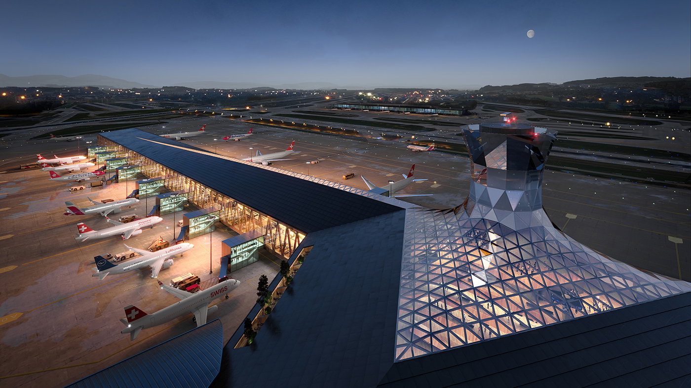 BIG WINS GLOBAL ZURICH AIRPORT COMPETITION WITH TIMBER DESIGN | Bjarke Ingels Group