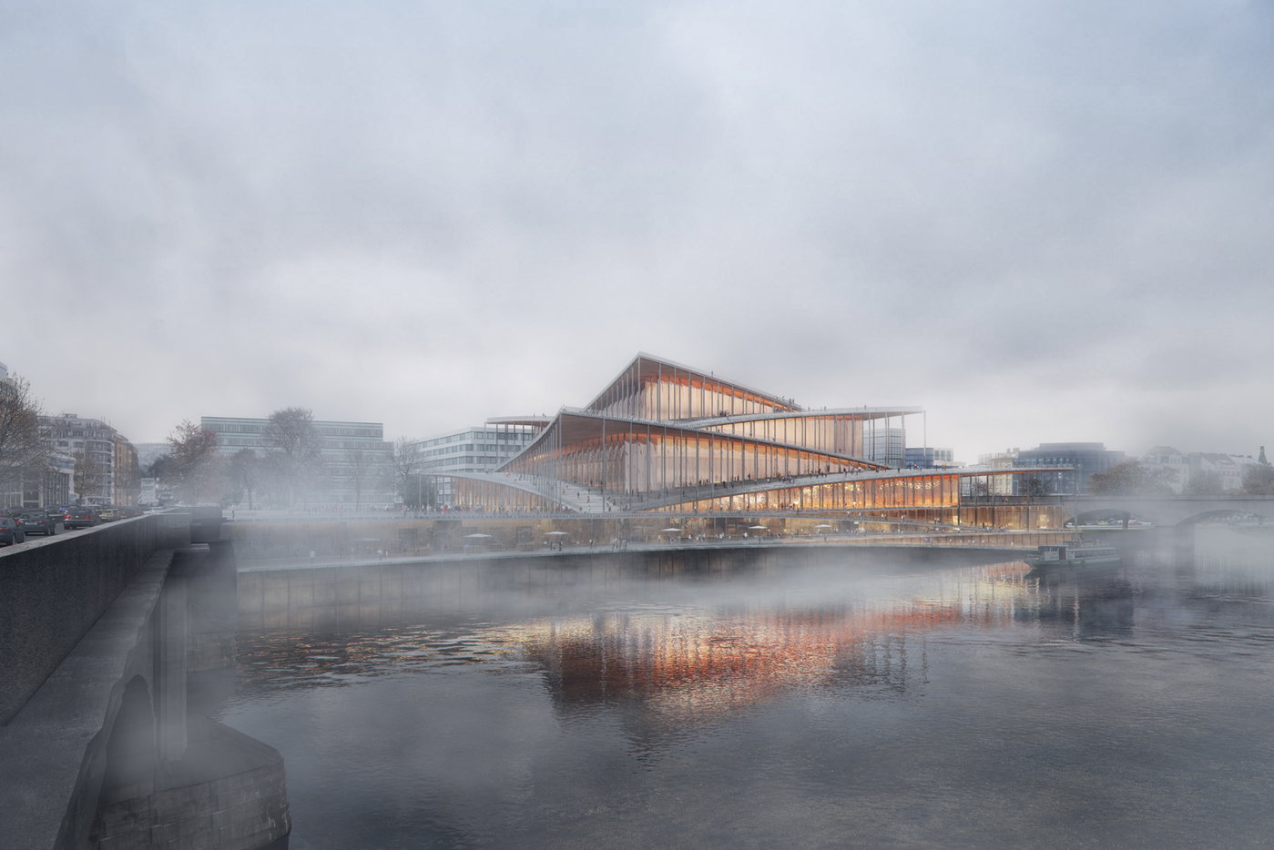 VLTAVA PHILHARMONIC HALL EXHIBITED AT CENTRE FOR ARCHITECTURE AND URBAN PLANNING IN PRAGUE | Bjarke Ingels Group